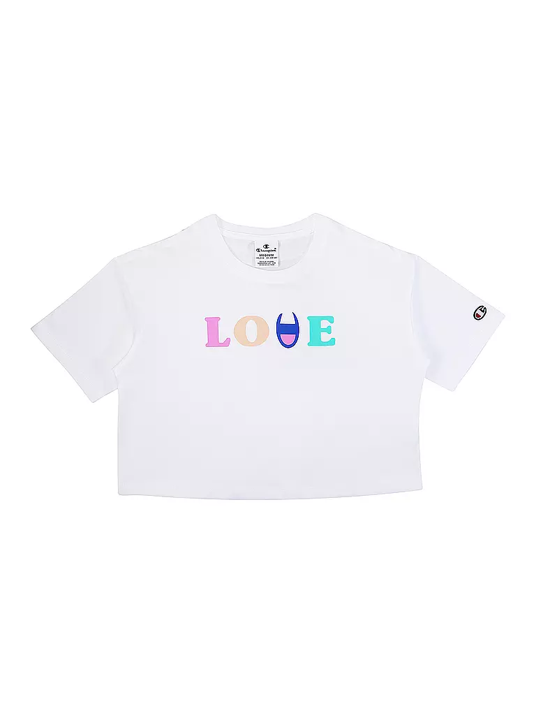 CHAMPION | Mädchen T-Shirt Boxy Fit | weiss