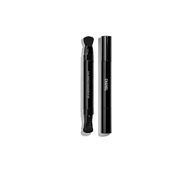 KINGMAS Doppelseitiger Foundation & Contour Pinsel – Abgeschrägt & Rund, Synthetisch, Für Flüssig- & Puder-Make-up