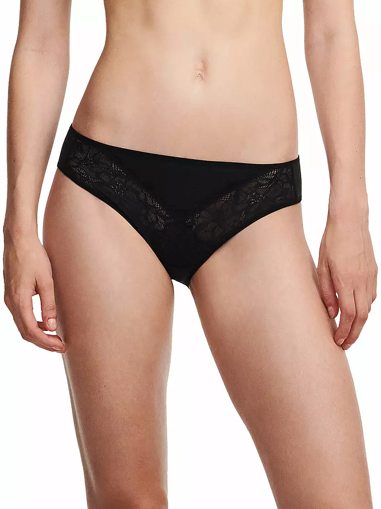 CHANTELLE | Slip FLORAL TOUCH schwarz | koralle