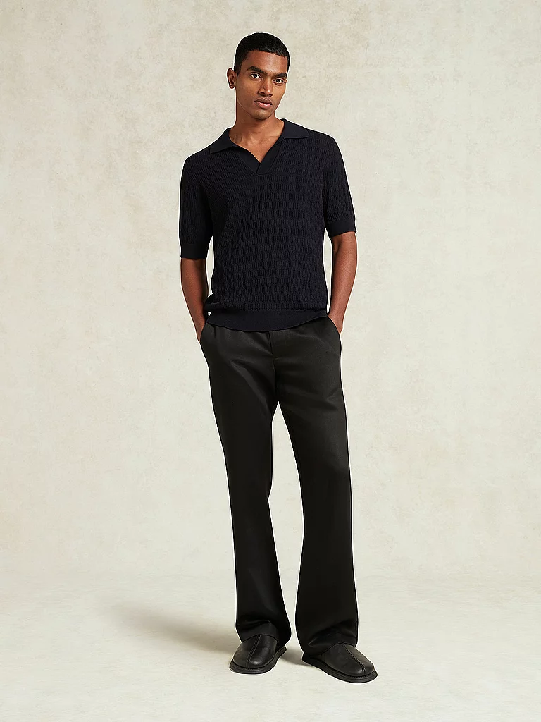 CHE ALFRED Knit Polo Shirt Navy XXL 2