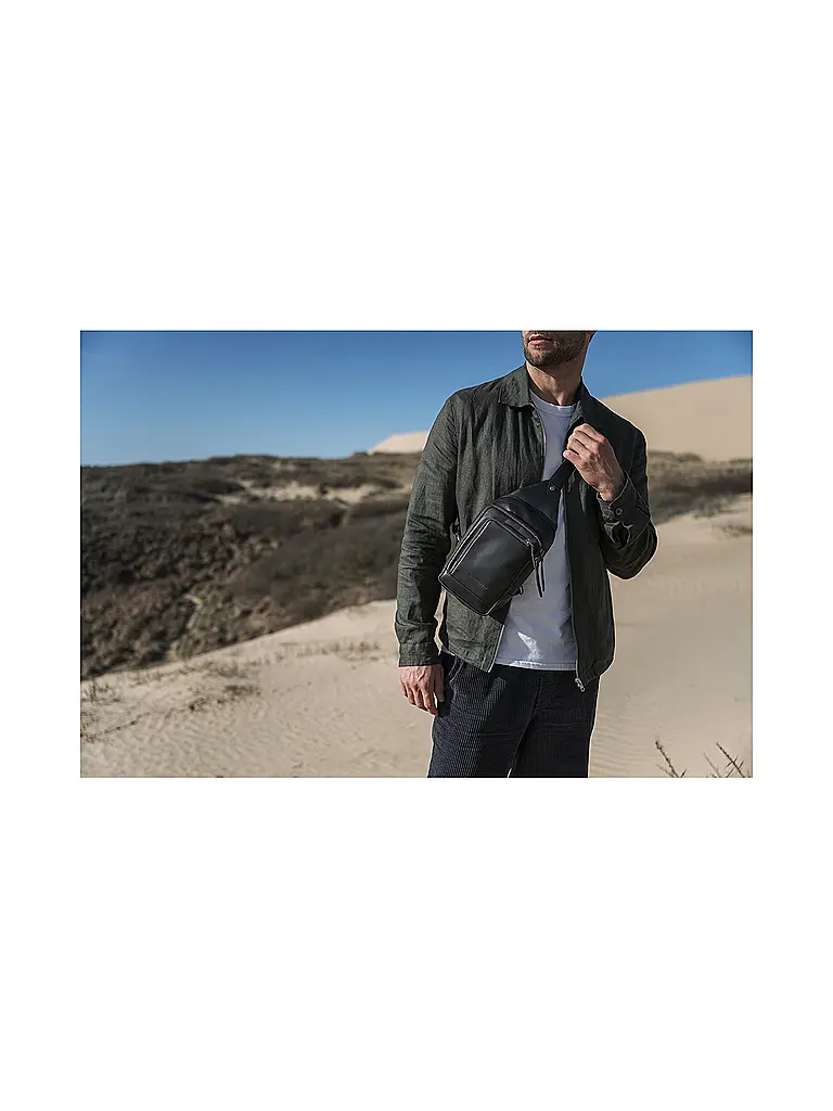 CHESTERFIELD | Ledertasche - Umhängetasche RIGA | Schwarz