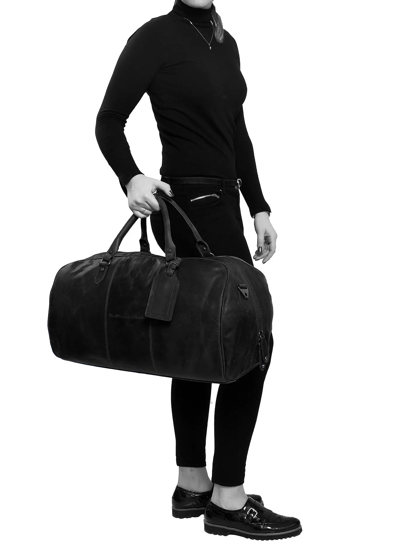CHESTERFIELD | Ledertasche - Weekender WILLIAM | schwarz