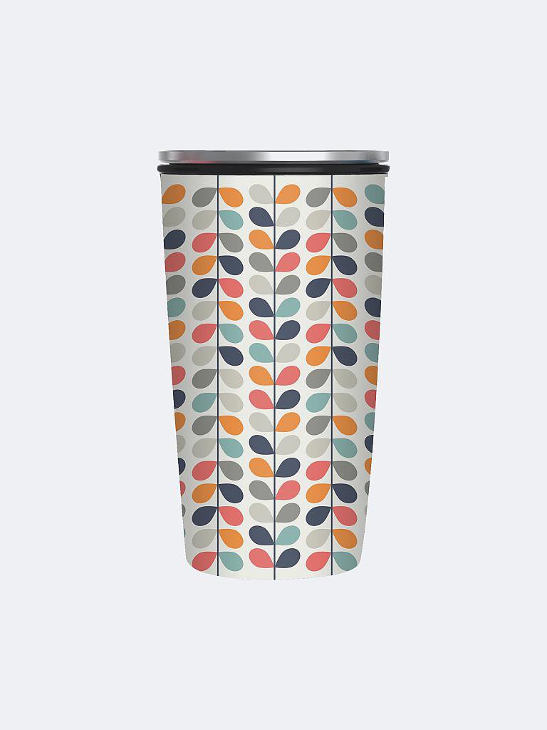 CHIC.MIC | Bamboo-Slide-Cup 400ml (Rows of Leaf) | bunt