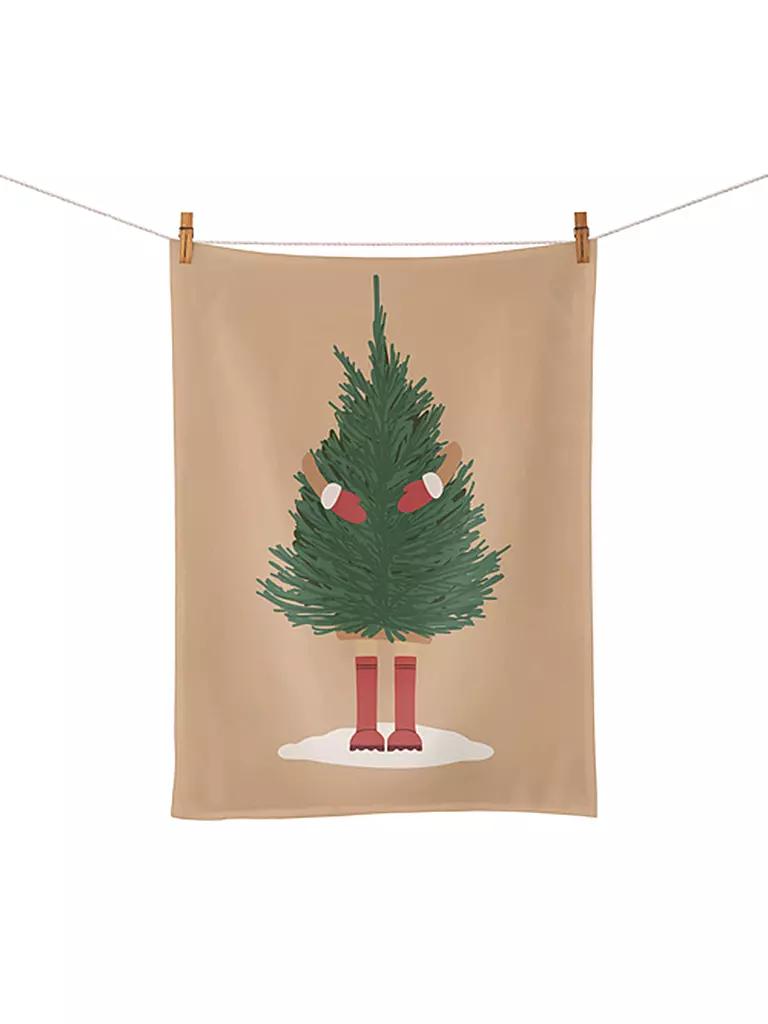 CHIC.MIC | Geschirrtuch Organic Kitchen Towel 50x70cm Tree on Legs | bunt