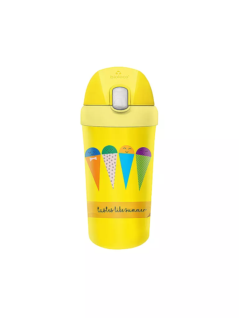 CHIC.MIC | Kinder Trinkbecher Cup bioloco plant 400ml Taste like Summer | gelb