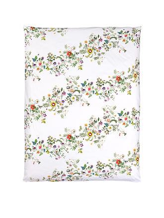 CHRISTIAN FISCHBACHER | Satin Kissenbezug GARLAND 70x90cm Weiss/Blumen