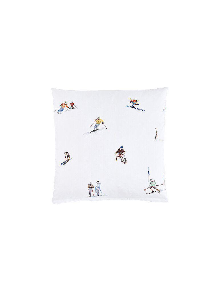 CHRISTIAN FISCHBACHER Satin Kissenbezug ENGADINA 70x90cm bunt  weiss