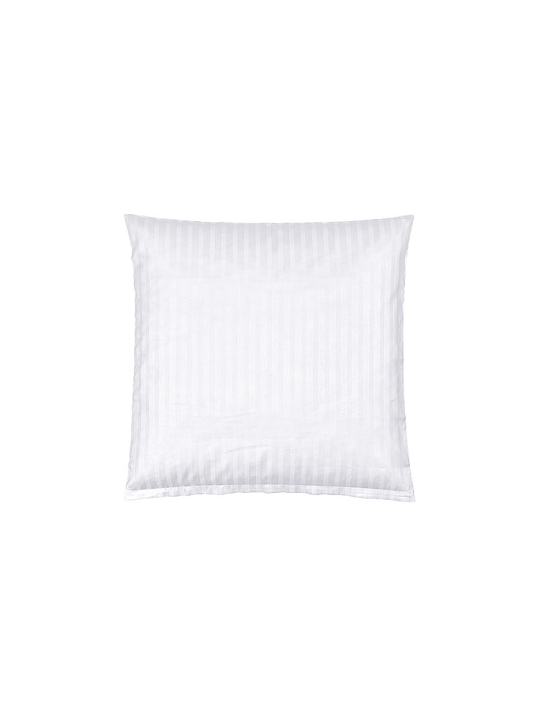 CHRISTIAN FISCHBACHER Satin Kissenbezug 70x90cm MANHATTAN Weiss weiss