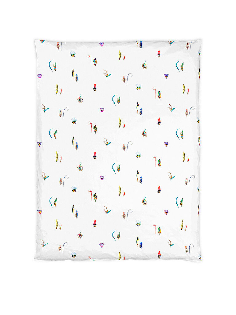 Satin Deckenbezug 140x200cm FEATHERS Weiss weiss baby