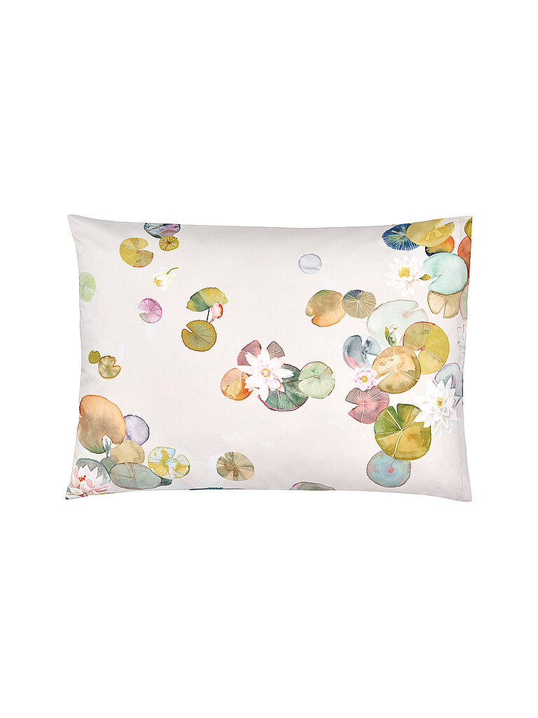CHRISTIAN FISCHBACHER Satin Kissenbezug 70x90cm NINFEA Beige creme