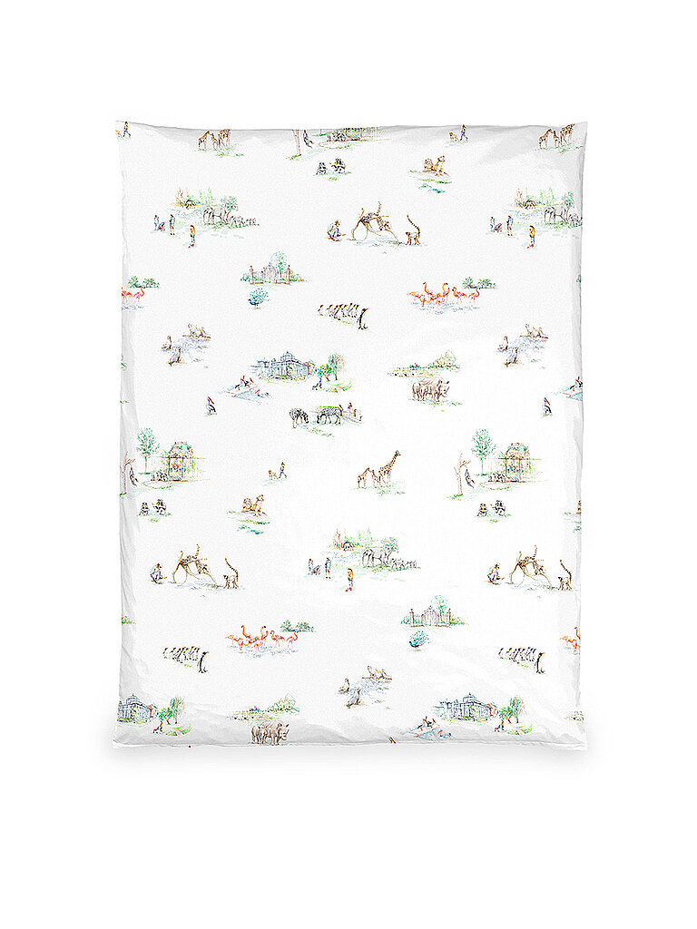 CHRISTIAN FISCHBACHER Satin Deckenbezug 140x200 ZOO Weiss  weiss