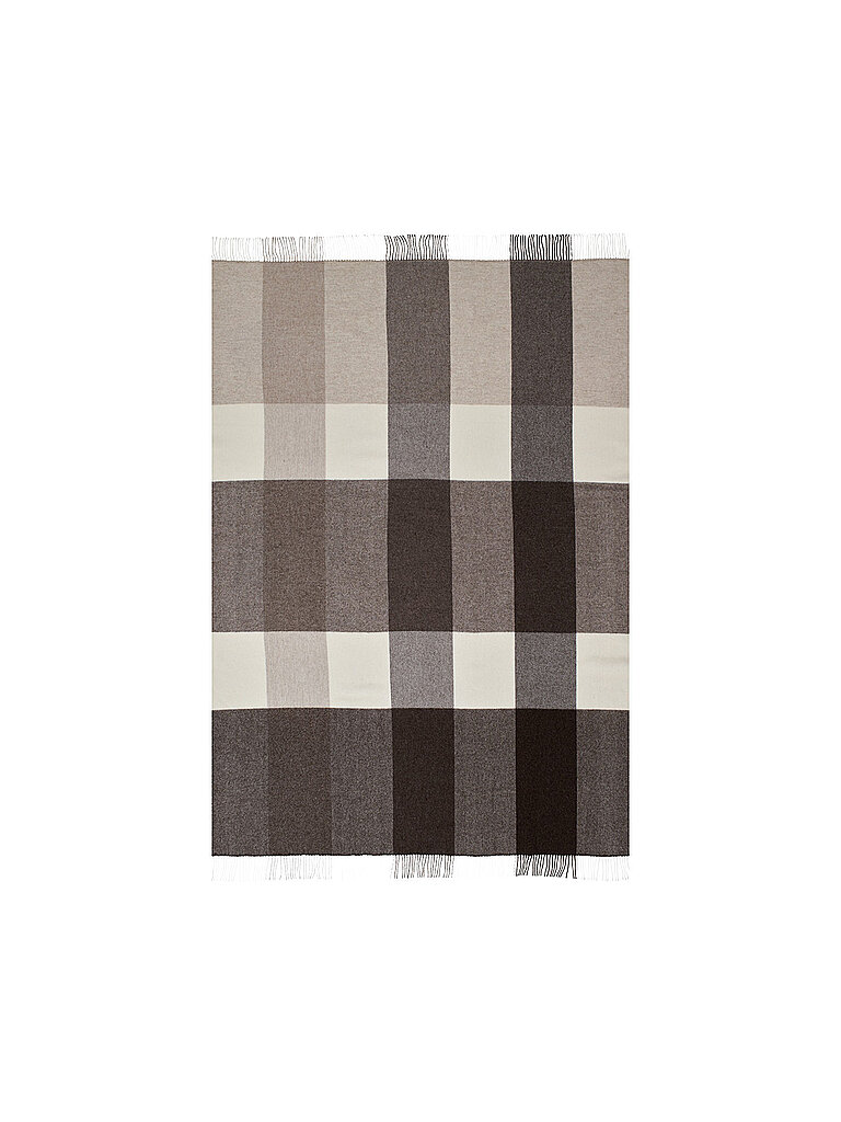 CHRISTIAN FISCHBACHER Tagesdecke - Plaid 130x200cm CORTINA Braun Karo  braun