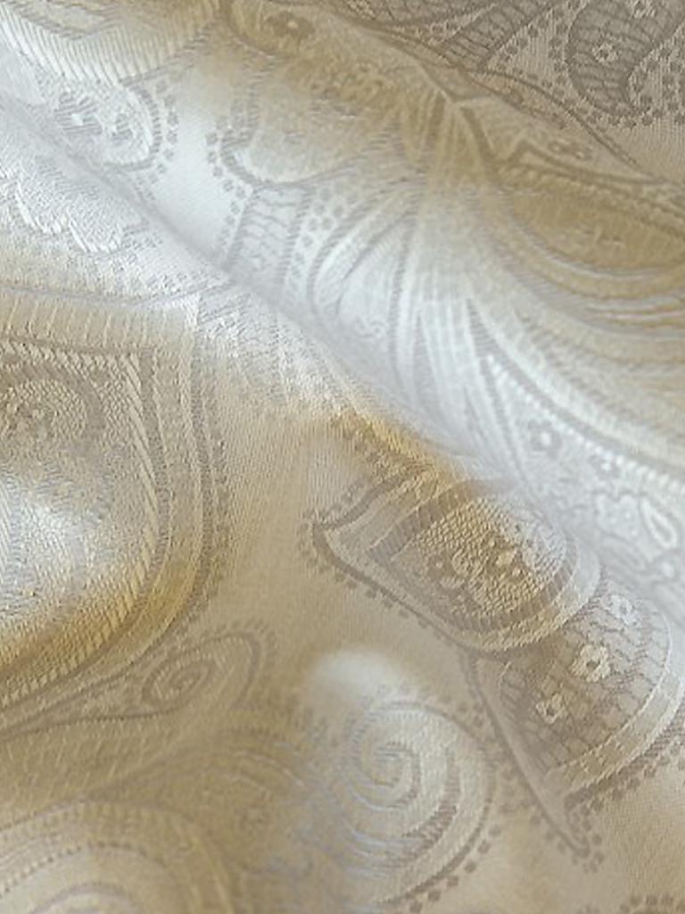 CHRISTIAN FISCHBACHER | Damast-Deckenbezug "Le Jacquards Paisley" 140x200cm | beige