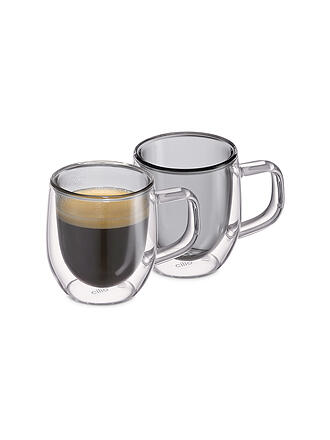 CILIO | Esspressogläser Doppelwandig VENETO 2x0,08l  Borosilikatglas Grau