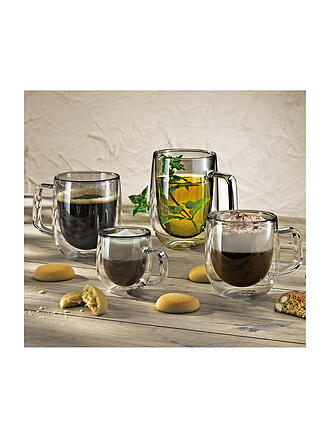 CILIO |  Kaffeeglas Doppelwandig VENETO 2x0,02l  Borosilikatglas Grau