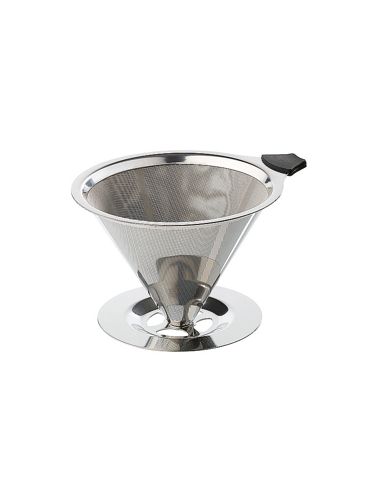 Dauerfilter für Kaffee mit Standfuß EDELSTAHL Gr.4 silber baby