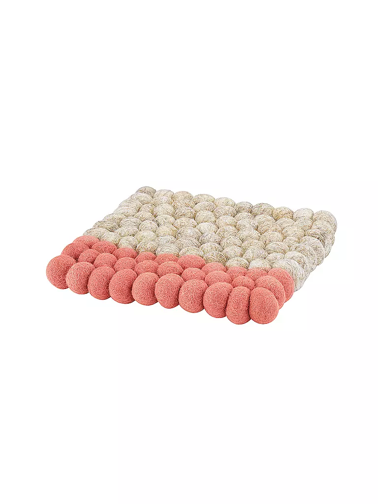 CILIO | Untersetzer LANA DUE Wolle Beige-Coral | koralle