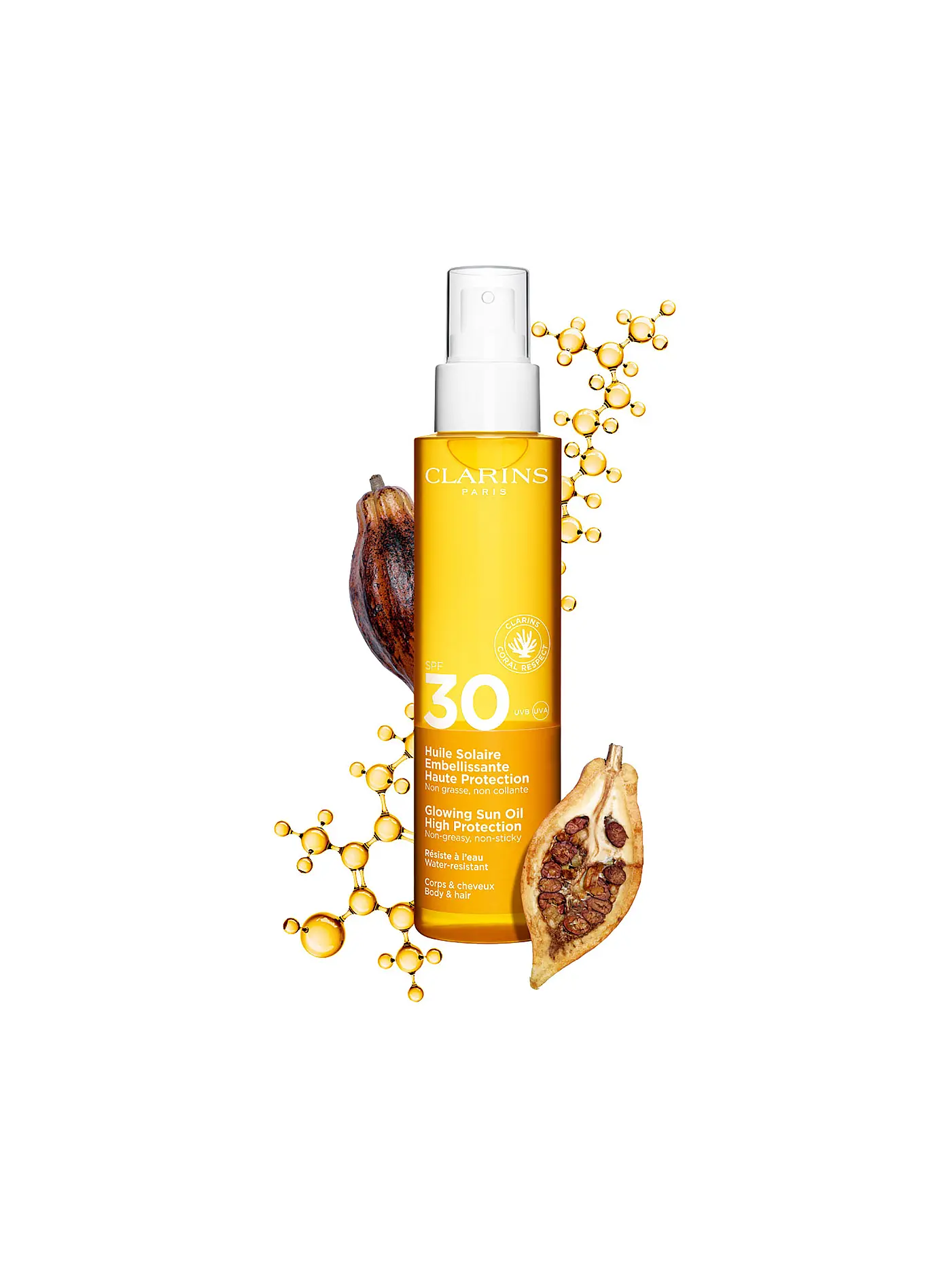 CLARINS | Sonnenpflege - Huile Solaire Embellissante Haute Protection SPF 30 150ml | keine Farbe