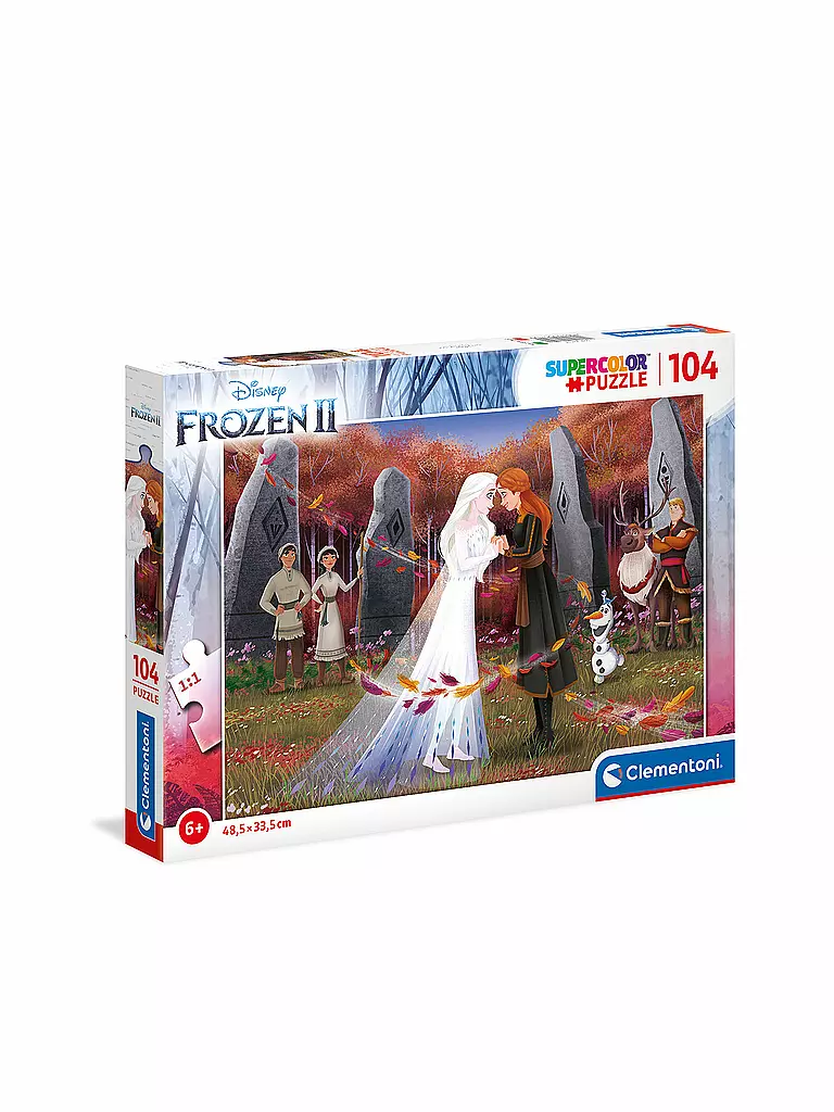 CLEMENTONI | Kinderpuzzle 104 Teile Supercolor Frozen 2 | keine Farbe