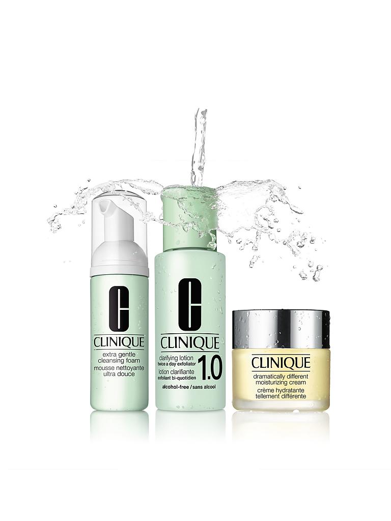 CLINIQUE | 3-Schritte Pflegesystem - Extra Mild - Extra Gentle Cleansing Foam 45ml / Clarifying Lotion 1.0 100ml / DDMC 30ml  | keine Farbe