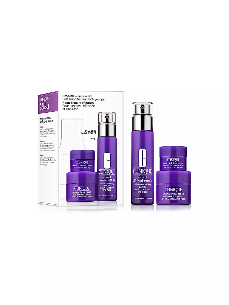 CLINIQUE | Geschenkset - Smooth & Renew Lab Skincare Set 30ml /15ml / 5ml | keine Farbe