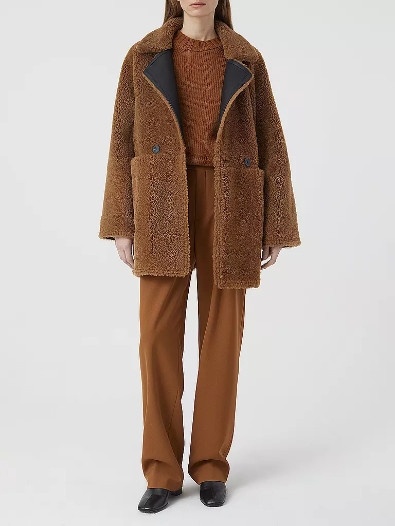 CLOSED | Felljacke - Wendejacke | braun