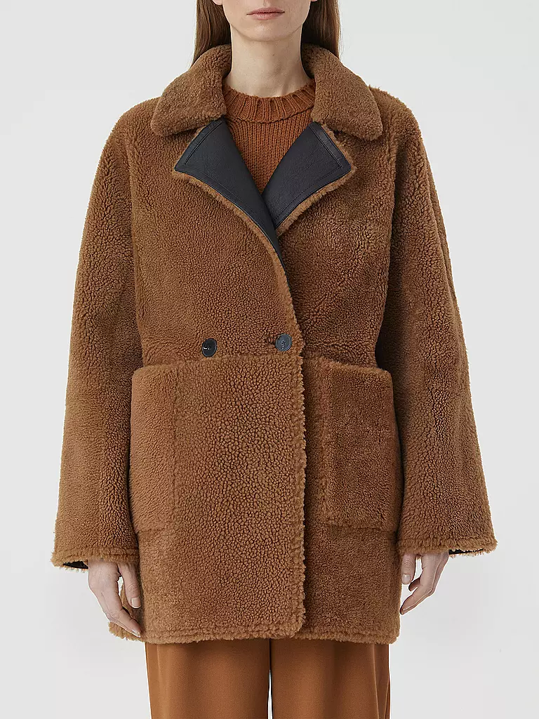 CLOSED | Felljacke - Wendejacke | braun