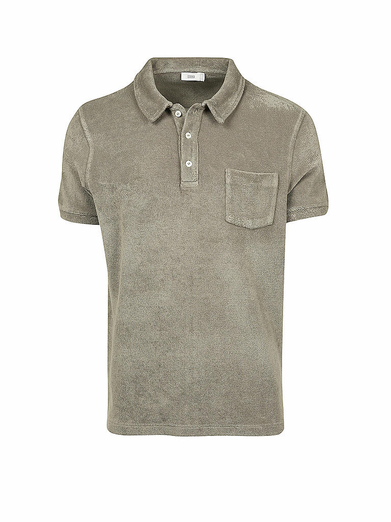 CLOSED | Frottee Poloshirt  | olive