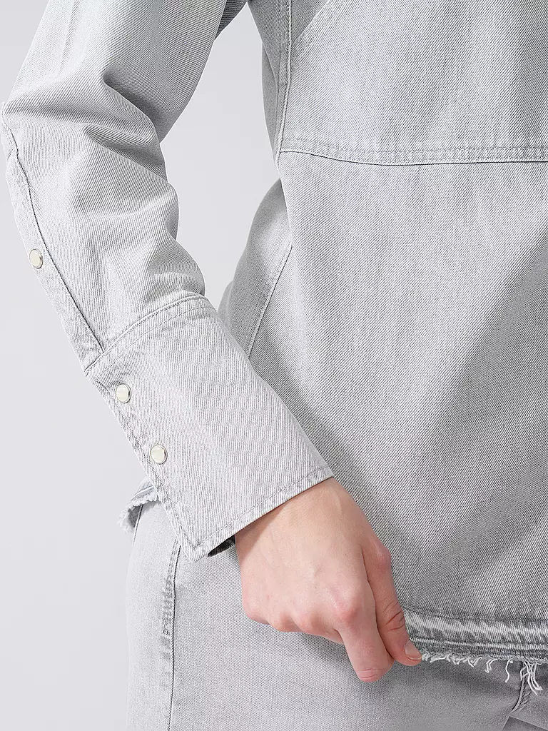 CLOSED | Jeansbluse | hellgrau