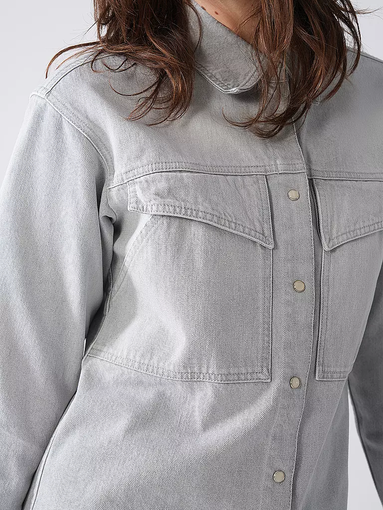 CLOSED | Jeansbluse | hellgrau
