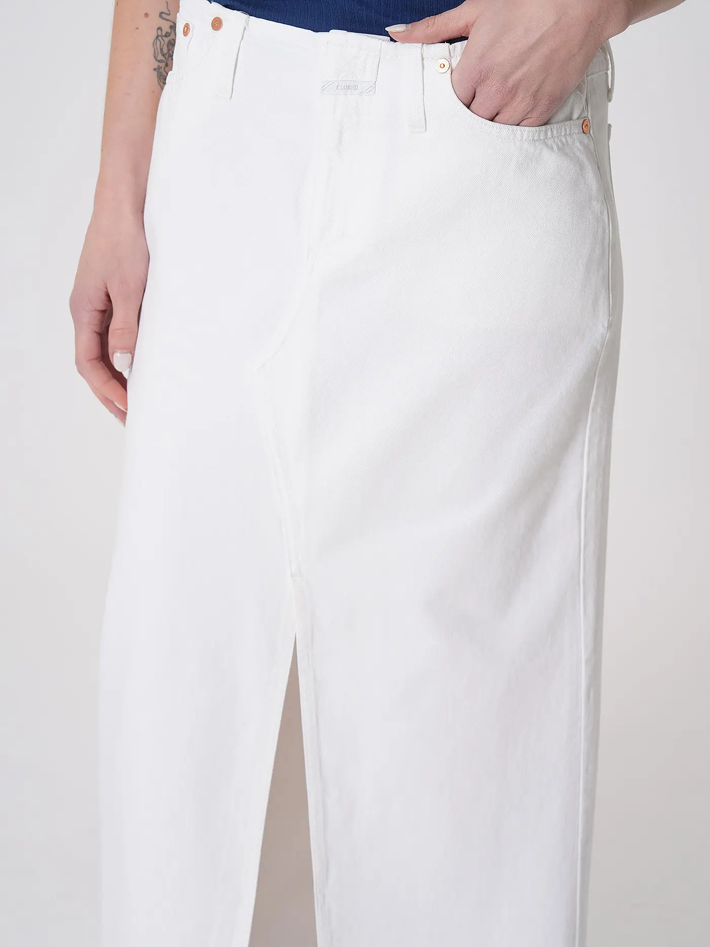 CLOSED | Jeansrock  | weiss