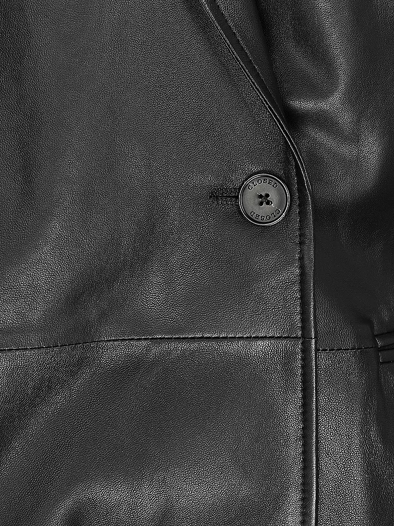 CLOSED | Lederblazer KAYCEE | schwarz