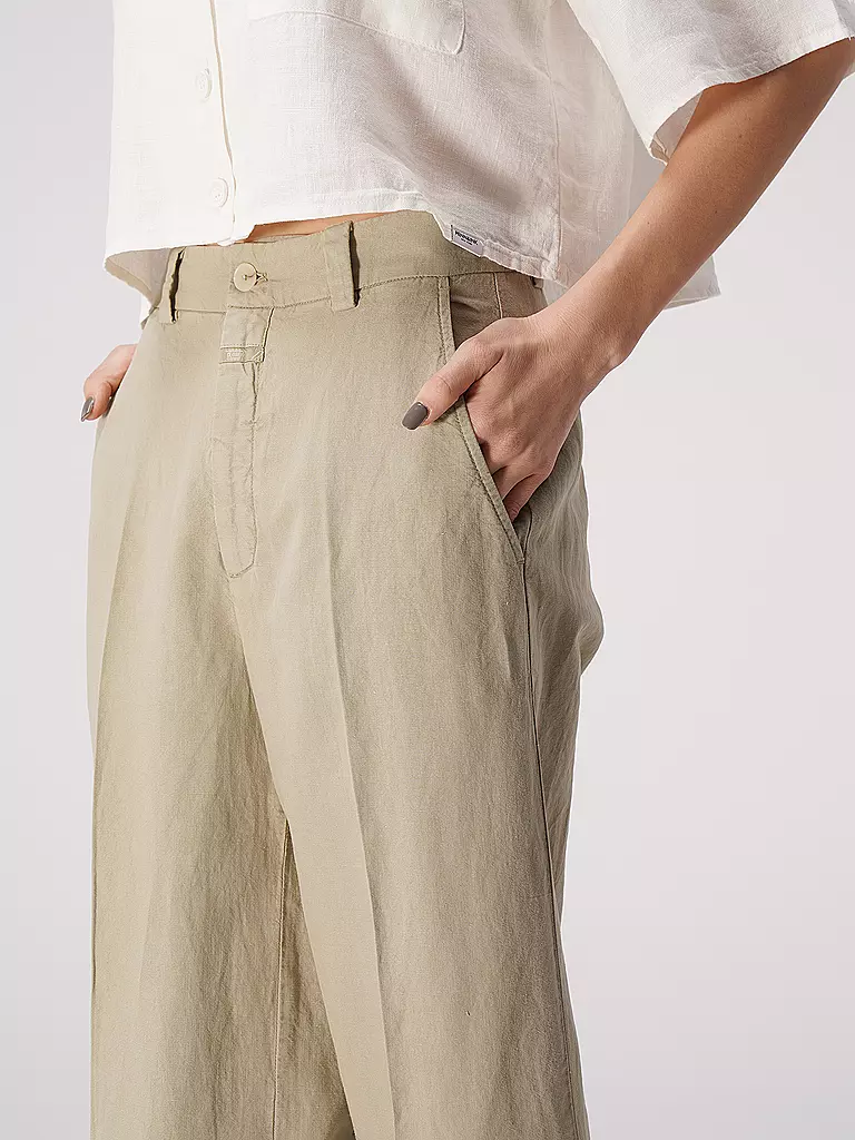 CLOSED | Leinenculotte BARTON | creme