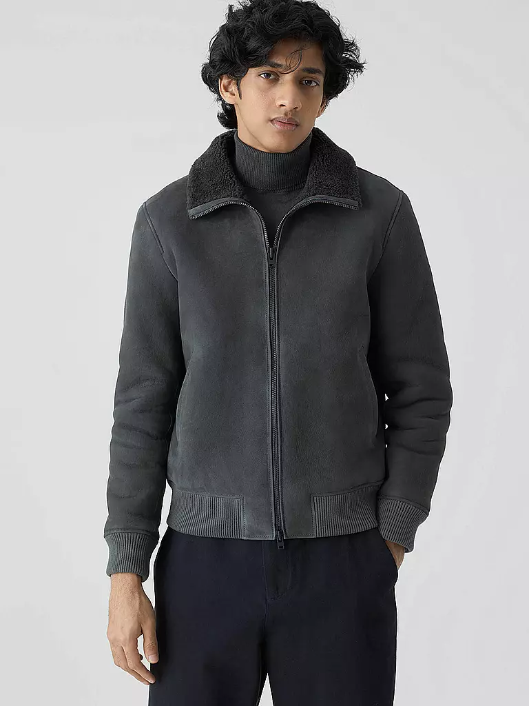 CLOSED | Shearling Jacke | grau