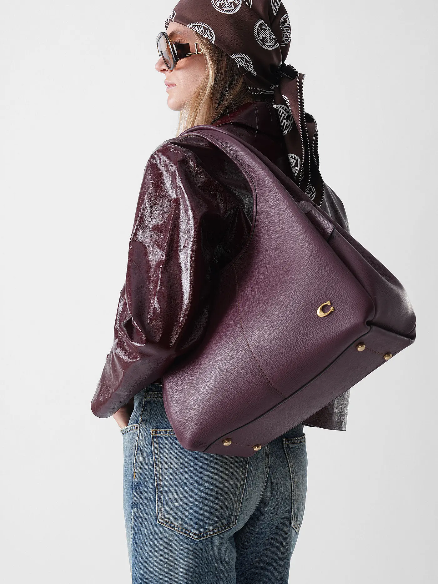 COACH | Ledertasche - Hobo LANA  | dunkelrot
