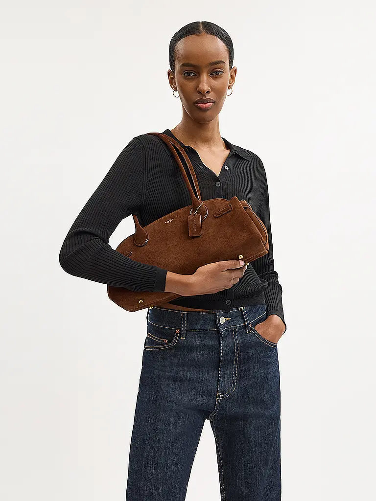 COACH | Ledertasche - Schultertasche EMPIRE CARRYALL 34 | Camel