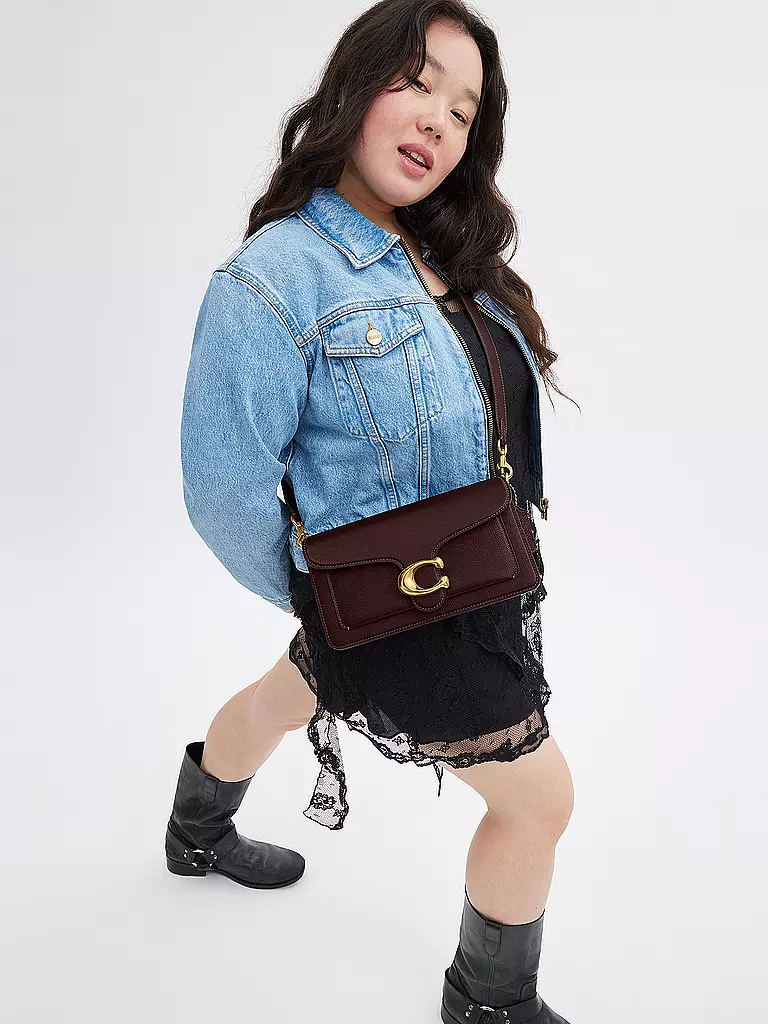 COACH | Ledertasche - Umhängetasche TABBY 26 | dunkelrot