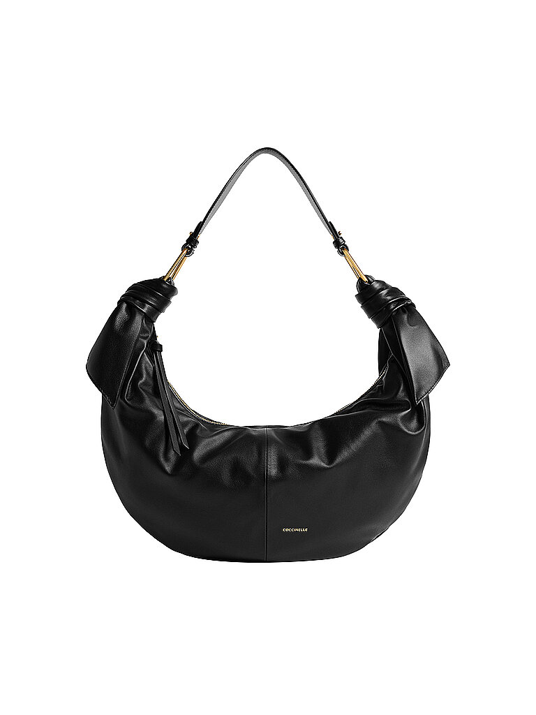 Ledertasche - Hobo Bag FUROSHIKI schwarz damen