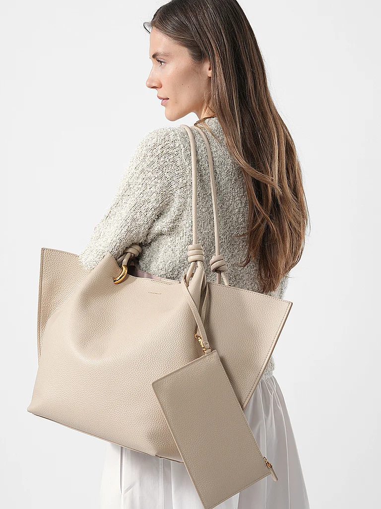 Coccinelle Ledertasche - Schultertasche FINN beige damen 2
