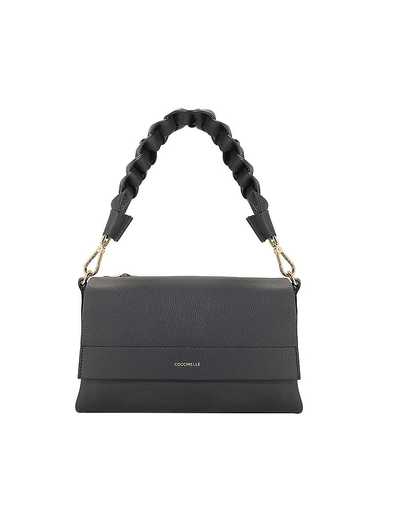 Coccinelle Ledertasche - Schultertasche BOHEME GRANA DOUBLE schwarz damen