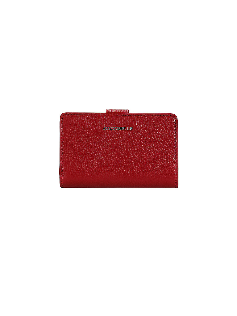 COCCINELLE Geldbörse METALLIC SOFT rot