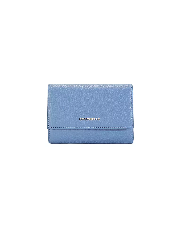 COCCINELLE | Geldbörse METALLIC SOFT | hellblau