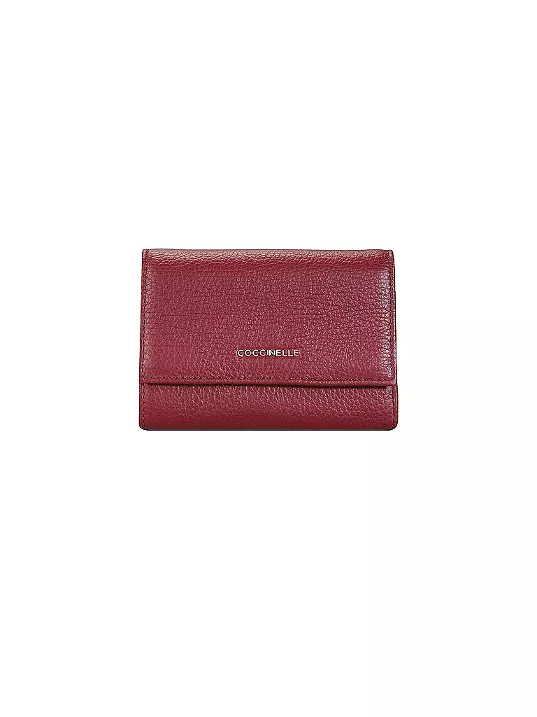 COCCINELLE | Geldbörse METALLIC SOFT | dunkelrot