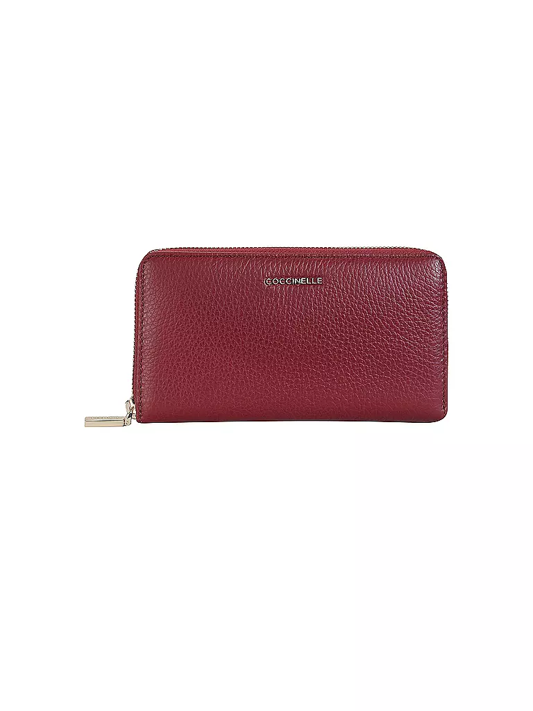 COCCINELLE | Geldbörse METALLIC SOFT | dunkelrot