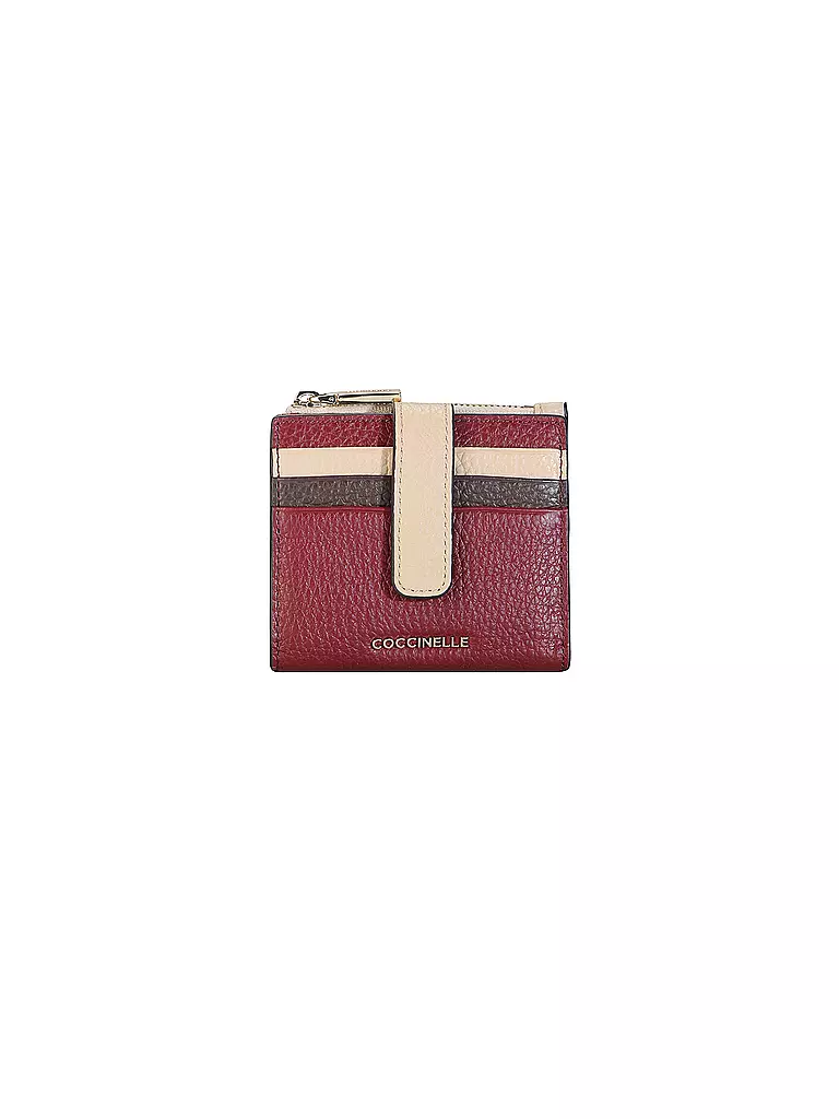 COCCINELLE | Geldbörse METALLIC TRICOLOR | dunkelrot