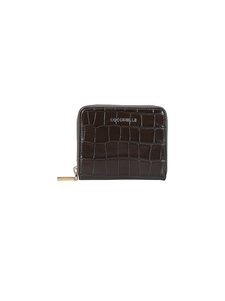 COCCINELLE | Ledergeldbörse Metallic Croco | grün