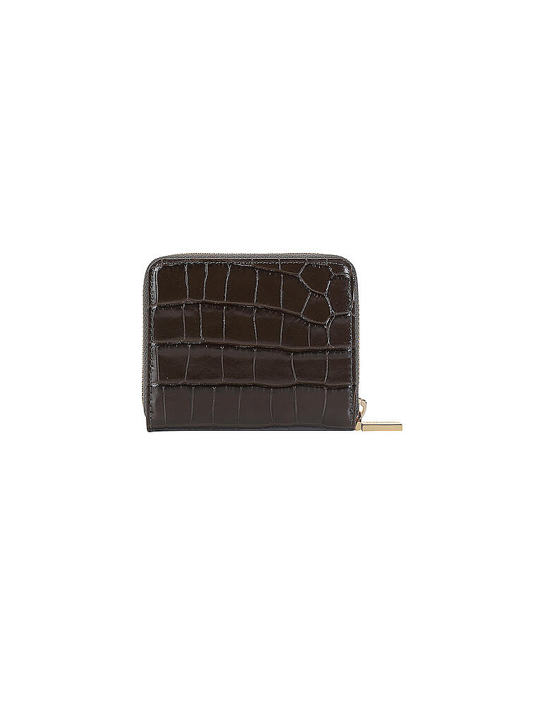 COCCINELLE | Ledergeldbörse Metallic Croco | grün