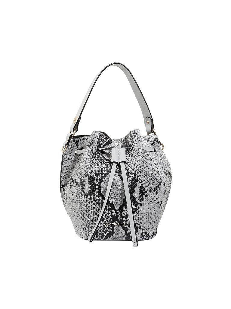 COCCINELLE | Ledertasche - Bucket Bag "Fenice" | grau