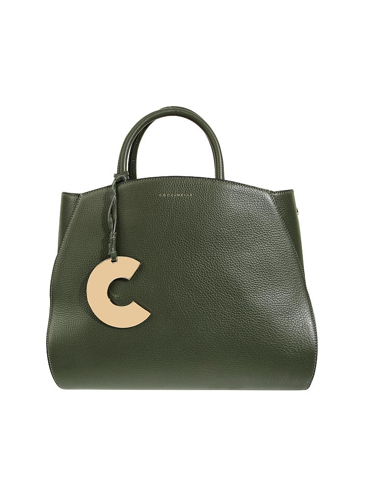 COCCINELLE | Ledertasche - Henkeltasche "Concrete" | grün