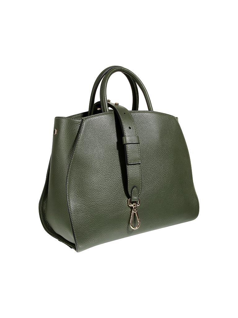 COCCINELLE | Ledertasche - Henkeltasche "Concrete" | grün